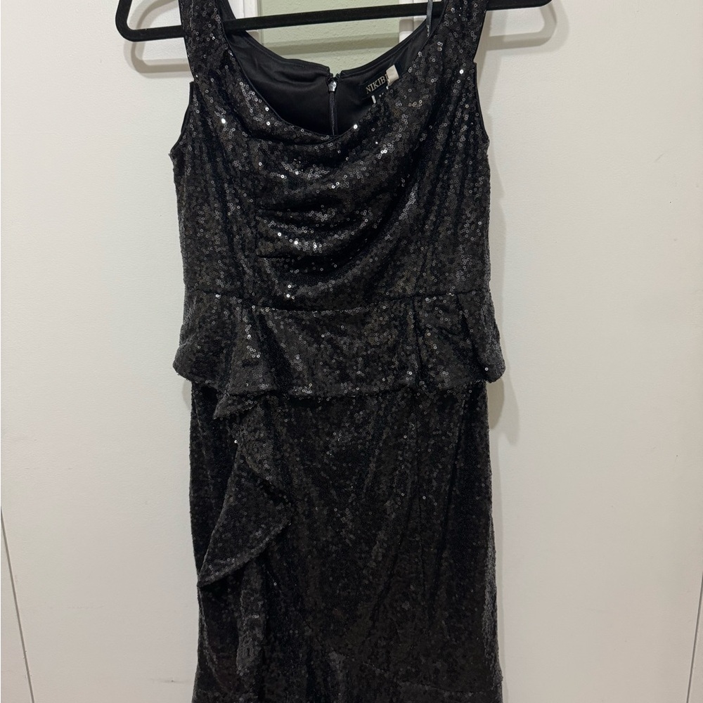 Black Sequin Sleeveless Dress
